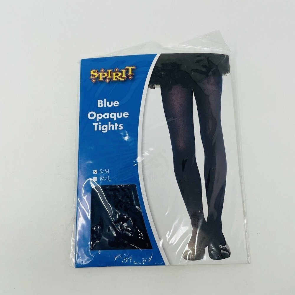 Spirit Halloween Girls S/M 40-80 lbs Blue Tights